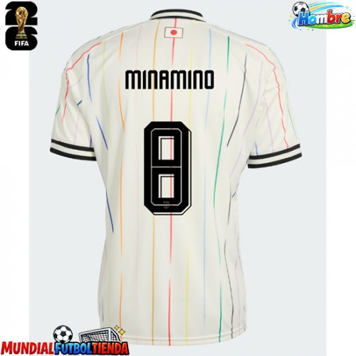 Camiseta Japón Takumi Minamino #8 Segunda Equipación Replica Mundial 2026 mangas cortas